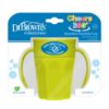 Picture of Dr Brown's Milestones Cheers 360 Cup Spoutless Transition Cup with Handles for Easy Grip & Leak-Free Learning, Green, 7oz/200mL, 6m+