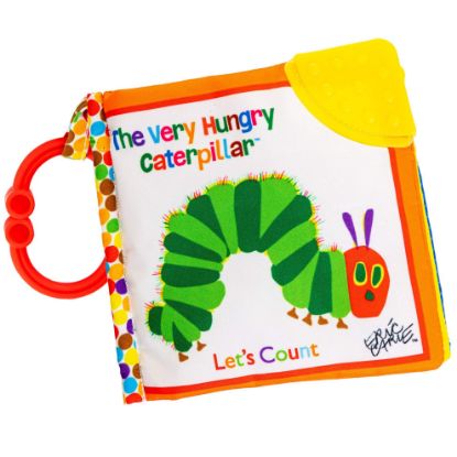 Picture of Let's Count Soft Book - World of Eric Carle the Very Hungry Caterpillar Baby on the Go Clip Teething Crinkle Soft Sensory Book for Babies, 5.25x5.25 Inch