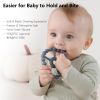 Picture of 3 Pack Ring Teether Baby Infant Toys, Silicone Teething Ring Toys for Babies 0-6 Months, Seposeve Baby Teethers 6-12 Months 12-24 Months, Easy to Grasp Toy, Baby Teething Relief, Brown Green Blue