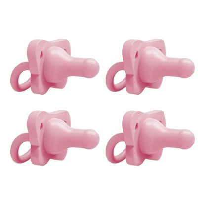 Picture of Dr. Brown's HappyPaci 100% Silicone Baby Pacifier, Contoured One-Piece Design, Blue, 0-6m, BPA-Free, 4 Pack