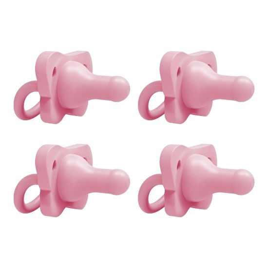 Picture of Dr. Brown's HappyPaci 100% Silicone Baby Pacifier, Contoured One-Piece Design, Blue, 0-6m, BPA-Free, 4 Pack