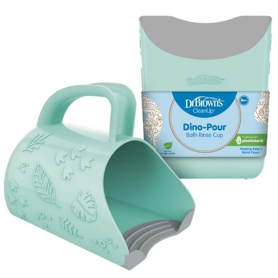 Picture of Dr. Brown's CleanUp Dino-Pour Baby Bath Rinse Cup, Tear-Free Rinsing for Babies and Toddlers, BPA Free