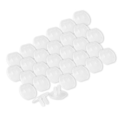 Picture of Power Gear Outlet Covers Baby Proofing Child Proof Plug Covers for Electrical Outlets Easy Install Outlet Plug Covers UL Listed Shock Prevention Clear 51175 30 Count