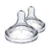 Picture of Dr. Brown’s Natural Flow Y-Cut Wide-Neck Baby Bottle Nipple, Ideal for Thicker Liquids, 100% Silicone, 2 Count (Pack of 1), 9m+