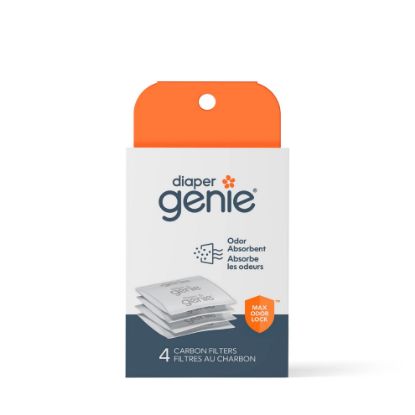 Picture of Diaper Genie Carbon Filter (4-Pack) | Diaper Pail Odor Eliminator & Deodorizer | Compatible with the Diaper Genie Complete and Expressions Pail