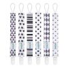 Picture of Babygoal Neutral Pacifier Clips, 6 Pack Binky Paci Holder Clips and Leash for Boys and Girls Fits for Most Pacifier, Binkie Styles & Baby Teethers & Toys and Gift 6PB05
