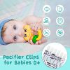 Picture of Babygoal Neutral Pacifier Clips, 6 Pack Binky Paci Holder Clips and Leash for Boys and Girls Fits for Most Pacifier, Binkie Styles & Baby Teethers & Toys and Gift 6PB05