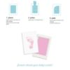 Picture of Pearhead Newborn Baby Handprint Or Footprint Clean-Touch Ink Pad Kit, No Mess Baby Safe Print Kit, Newborn Keepsake, 2 Impression Cards, Small Size, Pink