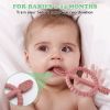 Picture of Baby Teething Toys with Easy-Hold Handle, Silicone Infant Toothbrush, Textured On Both Sides Helps Massage, Soothe Sore Gums, Teething Toys for Babies 0-6 Months, 6-12 Months Bright Green & Caramel