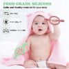 Picture of Baby Teething Toys with Easy-Hold Handle, Silicone Infant Toothbrush, Textured On Both Sides Helps Massage, Soothe Sore Gums, Teething Toys for Babies 0-6 Months, 6-12 Months Bright Green & Caramel