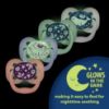 Picture of Dr. Brown's Advantage Glow-in-the-Dark Baby Pacifier, Fully Symmetrical Soother with Soft Silicone Bulb, Blue Ocean, 0-6m, BPA Free, 2 Pack