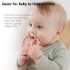 Picture of 3 Pack Ring Teether Baby Infant Toys, Silicone Teething Ring Toys for Babies 0-6 Months, Seposeve Baby Teethers 6-12 Months 12-24 Months, Easy to Grasp Toy, Baby Teething Relief, Purple Pink White