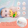 Picture of Babygoal Floral Pacifier Clips, 6 Pack Binky Paci Holder Clips and Leash for Boys and Girls Fits for Most Pacifier, Binkie Styles & Baby Teethers & Toys and Gift 6PS21