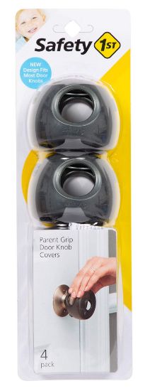 Picture of Safety 1st Parent Grip Door Knob Covers, Grey/Charcoal, 4 Count (Pack of 1)