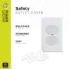 Picture of Power Gear Outlet Covers Baby Proofing Child Proof Plug Covers for Electrical Outlets Easy Install Outlet Plug Covers UL Listed Shock Prevention White 69311 30 Count