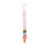 Picture of Nuby Pacifinder Baby Pacifier Clip - (2-Pack) - Pacifier Holder Clip with Convenient Hook Loop - Peach Stripes and Hearts