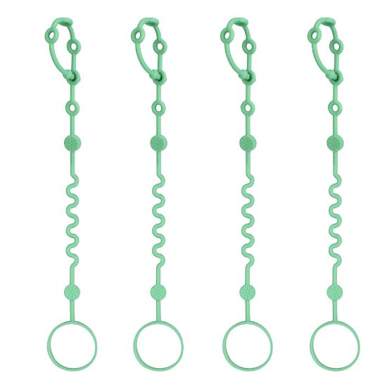 Picture of LittleHugs Toy Straps for Baby, Adjustable Toy Holder for Stroller Accessories, Silicone Baby Tether Pacifier Clip, No Throw Baby Travel Essential Leash for High Chair, Car Seat