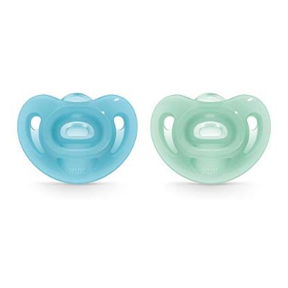 Picture of NUK Sensitive Orthodontic Pacifiers, Boy, 0-6 Months (2 Count)