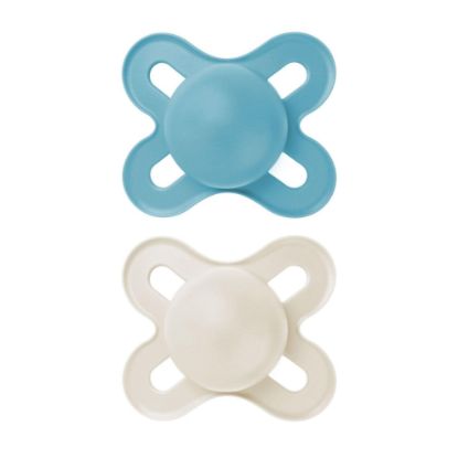 Picture of MAM Original Start Matte Baby Pacifiers, Binky for 0-3 Months, BPA-Free Silicone Nipple, Easy to Clean, Best for Newborn Babies, Developed with Medical Experts, 2 Count Binkies with Sterilizer Case
