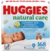 Picture of Huggies Natural Care Cucumber, Aloe and Vitamin E Baby Wipes, Hypoallergenic, Scented, 3 Flip-Top Packs (168 Wipes Total), Packaging May Vary
