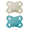 Picture of MAM Original Matte Baby Pacifiers, Binky for Boys 0-6 Months, BPA-Free Silicone Nipple, Easy to Clean, Best for Newborn Babies, Developed with Medical Experts, 2 Count Binkies with Sterilizer Case