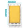 Picture of American Baby Company 3 Pack Fitted Mini Crib Sheet 24" x 38", Soft Breathable Neutral 100% Cotton Jersey Portable Sheet, Yellow Star/Yellow/Gray, for Boys and Girls, Fits Most Pack N Play Mattresses