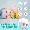 Picture of Babygoal Neutral Pacifier Clips, 6 Pack Binky Paci Holder and Leash for Boys and Girls Fits for Most Pacifier, Binkie Styles & Baby Teethers & Toys and Gift 6PS09
