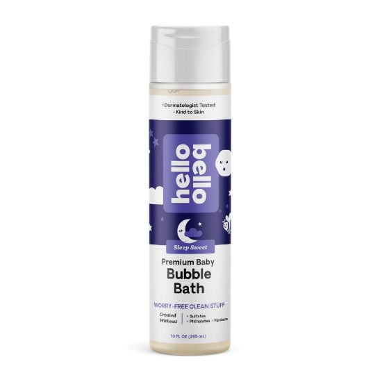 Picture of Hello Bello Nighttime Bubble Bath, Gentle Hypoallergenic Formula for Babies and Kids, Vegan and Cruelty-Free, Sleep Sweet Scented, 10 fl oz
