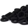 Picture of Black Seamless Hair Ties - Cotton Hair Bands - Tiny Elastics Ponytail Holders for Toddlers, 1 Inch in Diameter, Black, by Nspring