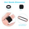Picture of Black Seamless Hair Ties - Cotton Hair Bands - Tiny Elastics Ponytail Holders for Toddlers, 1 Inch in Diameter, Black, by Nspring