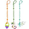 Picture of LittleHugs Toy Straps for Baby, Adjustable Toy Holder for Stroller Accessories, Silicone Baby Tether Pacifier Clip, No Throw Baby Travel Essential Leash for High Chair, Car Seat (3- Pack)