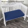 Picture of Everyday Kids Fitted Crib Sheet, 100% Soft Breathable Microfiber Baby Sheet, Fits Standard Size Crib Mattress 28in x 52in, Navy Nursery Sheet