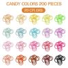 Picture of 200PCS Elastic Hair Ties, No Crease Hair Small Ponytail Holders for Kids Girls Baby Toddler, Multicolor, Spiral grain