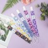 Picture of Babygoal Floral Pacifier Clips, 6 Pack Binky Paci Holder and Leash for Boys and Girls Fits for Most Pacifier, Binkie Styles & Baby Teethers & Toys and Gift 6PB21