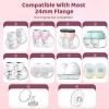 Picture of Nursi Luna Flange Inserts 4PCS 13mm for 24mm Flange/Shield of Most Pumps, Flange Sizing Kit Silicone Flange Insert, Breastfeeding Essentials Kit for New Moms