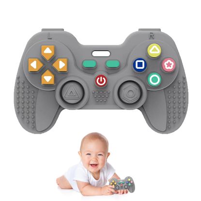 Picture of Hooku Silicone Teething Toys for Babies 0-6 Months, Teethers for Babies 6-12 Months, Remote Teether for Baby, Sensory Toys for Babies, Baby Chew Toys
