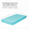 Picture of Everyday Kids Fitted Crib Sheet, 100% Soft Breathable Microfiber Baby Sheet, Fits Standard Size Crib Mattress 28in x 52in, Aqua Nursery Sheet