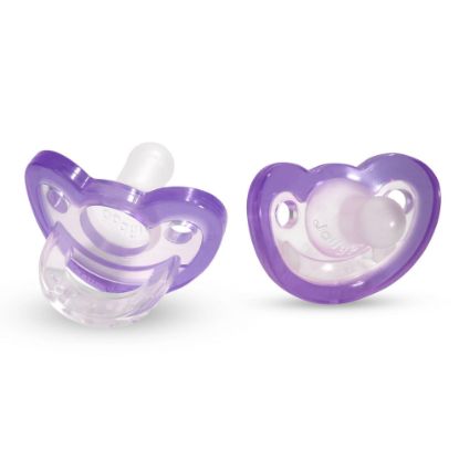 Picture of RaZbaby Jollypop Pacifier for Newborns & Up, USA Made, Natural Shaped Orthodontic Binky, Lovingly Shared in NICUs & Hospitals Worldwide, Medical-Grade 100% BPA-Free - 0-3 Months, 2 Pack - Lavender