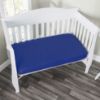 Picture of Everyday Kids Fitted Crib Sheet, 100% Soft Breathable Microfiber Baby Sheet, Fits Standard Size Crib Mattress 28in x 52in, Royal Blue Nursery Sheet