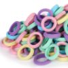 Picture of Kids Hair Ties for Toddler Girls, Cotton Baby hair Bands, Mini Hair Ponytail Holders No Damage, 1 Inch Diameter, 5 Colors