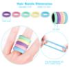 Picture of Kids Hair Ties for Toddler Girls, Cotton Baby hair Bands, Mini Hair Ponytail Holders No Damage, 1 Inch Diameter, 5 Colors
