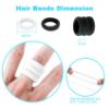 Picture of Qarwayoc Small Girls Hair Ties, Baby Toddler Hair Bands, Cotton Kids Hair Ponytail Holders No Damage and Mini Baby Elastic Holders No Crease, Black and White, by NSpring