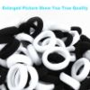 Picture of Qarwayoc Small Girls Hair Ties, Baby Toddler Hair Bands, Cotton Kids Hair Ponytail Holders No Damage and Mini Baby Elastic Holders No Crease, Black and White, by NSpring