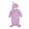 Picture of Newborn Infant Baby Girl Boy Gowns Sleeping Bag Pajamas Coming Home Outfits Swaddle Blanket Cotton Nightgown Sleepwear (L-Cotton Sleeping Bag Purple, 0-6 Months)
