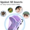 Picture of Durable Baby Mosquito Net (2 Pack) - Perfect Bug Net for Strollers, Bassinets, Cradles, Playards, Pack N Plays and Portable Mini Crib (Purple)