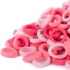 Picture of Qarwayoc Pink Kids Hair Ties for Girls - Seamless Toddler Baby Hair Ties Bands No Damage - Cotton Girls Hair Ponytail Holders for Baby, 0.97 Inch in Diameter