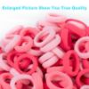 Picture of Qarwayoc Pink Kids Hair Ties for Girls - Seamless Toddler Baby Hair Ties Bands No Damage - Cotton Girls Hair Ponytail Holders for Baby, 0.97 Inch in Diameter