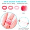 Picture of Qarwayoc Pink Kids Hair Ties for Girls - Seamless Toddler Baby Hair Ties Bands No Damage - Cotton Girls Hair Ponytail Holders for Baby, 0.97 Inch in Diameter
