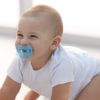 Picture of Chicco PhysioForma 100% Soft Silicone One Piece Pacifier for Babies 6-16 Months | BPA & Latex Free | Reusable Case | Blue/Green, 2pk