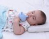 Picture of Mombella Mimi Mushroom Silicone Breast-Shaped Skin Like Soothing Pacifier Teether for 0-6months Sucking Babies, Light Blue